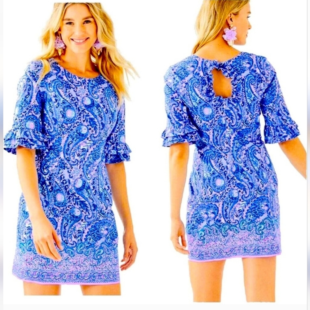 Lilly Pulitzer Fiesta Stretch Dress Purple Iris